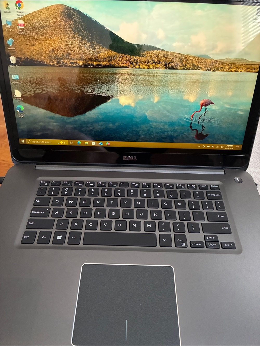 Dell Dark Gray Laptop with Black Keyboard Inspiron 15 series 7000-7547